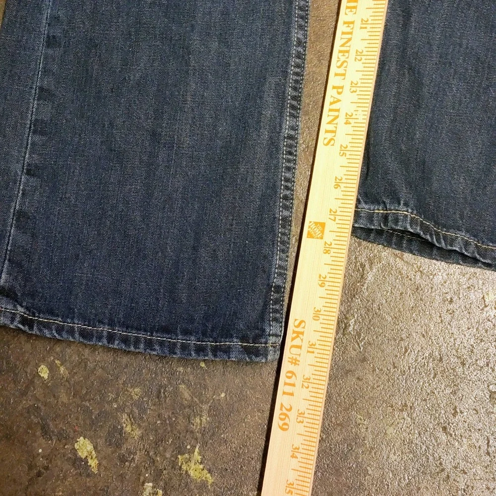 Levi's 527 Jeans Men 38x32 Slim Bootcut Mid Rise Dark Wash Denim Western Red Tab